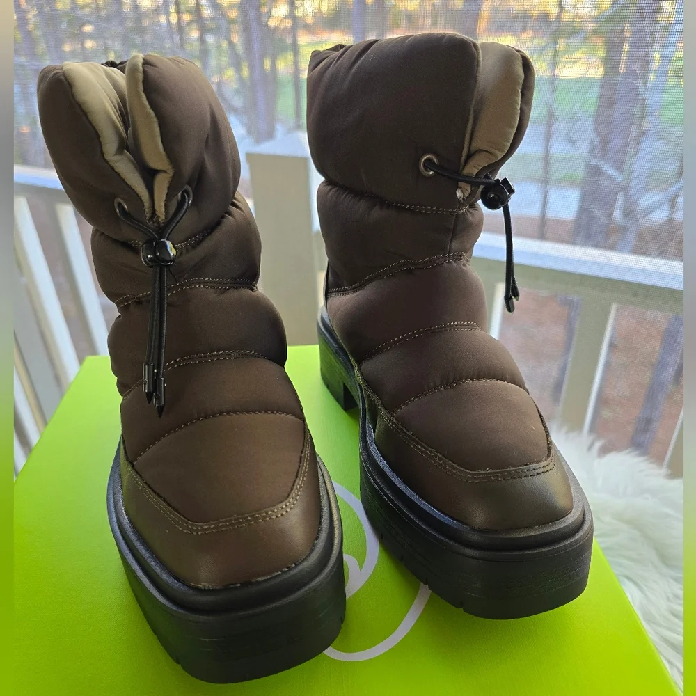 🤎Sam Edelman Lakyn Nylon Snow Brown Boots